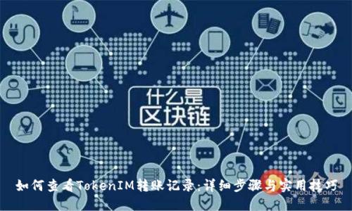 如何查看TokenIM转账记录：详细步骤与实用技巧